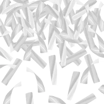 Konfetti paski metaliczne srebrne 40cm