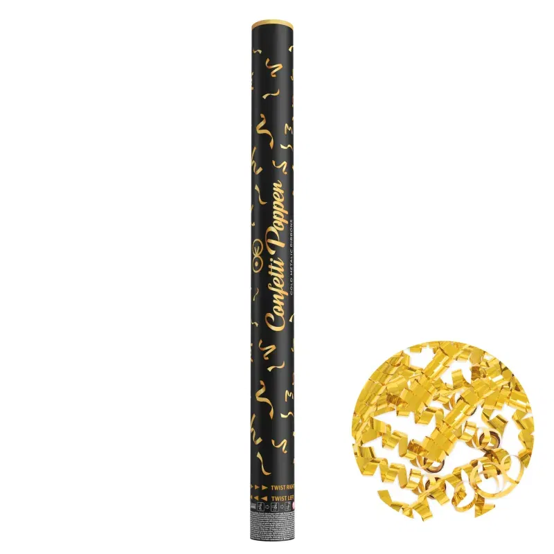 Konfetti serpentynki metaliczne złote 60cm Konfetti serpentynki metaliczne złote 60cm