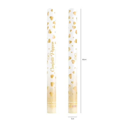 Konfetti serca metaliczne złote 60cm