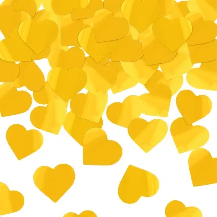 Konfetti serca metaliczne złote 60cm