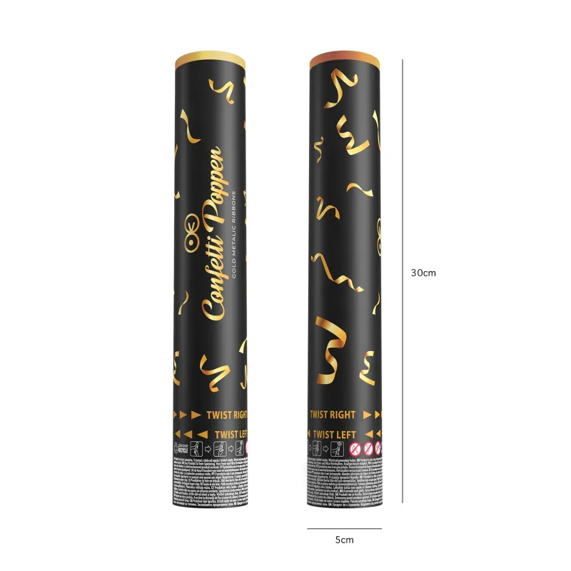 Konfetti serpentynki metaliczne złote 30cm Konfetti serpentynki metaliczne złote 30cm