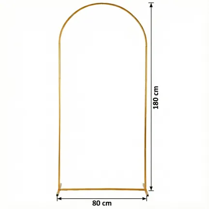 Stojak metalowy złoty ŁUK na balony i dekoracje 180x80cm Stojak metalowy złoty ŁUK na balony i dekoracje 180x80cm