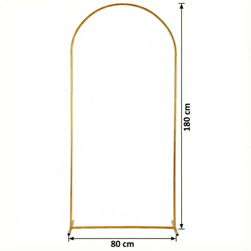 Stojak metalowy złoty ŁUK na balony i dekoracje 180x80cm Stojak metalowy złoty ŁUK na balony i dekoracje 180x80cm