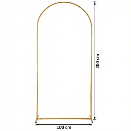 Stojak metalowy złoty ŁUK na balony i dekoracje 200x100cm Stojak metalowy złoty ŁUK na balony i dekoracje 200x100cm