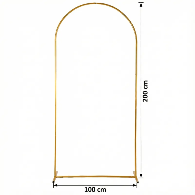 Stojak metalowy złoty ŁUK na balony i dekoracje 200x100cm Stojak metalowy złoty ŁUK na balony i dekoracje 200x100cm