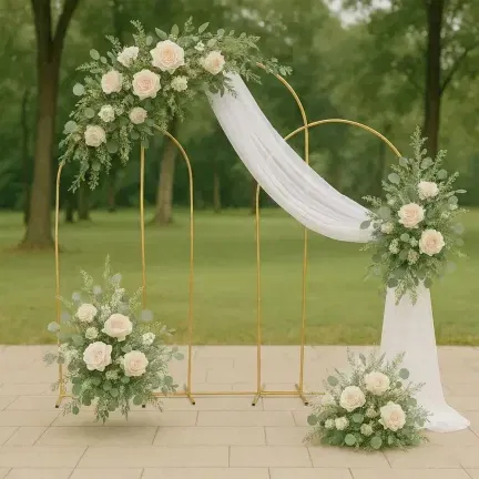 Stojak metalowy złoty ŁUK na balony i dekoracje 200x100cm Stojak metalowy złoty ŁUK na balony i dekoracje 200x100cm