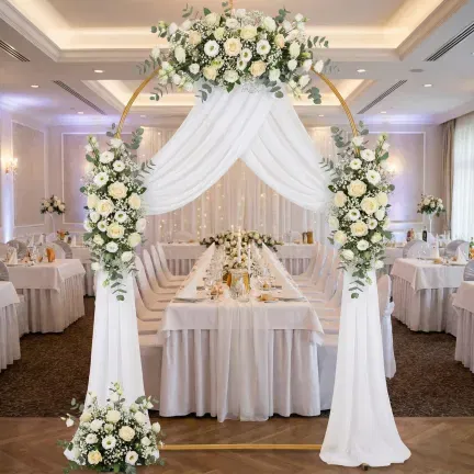 Stojak metalowy złoty ŁUK na balony i dekoracje 200x100cm Stojak metalowy złoty ŁUK na balony i dekoracje 200x100cm