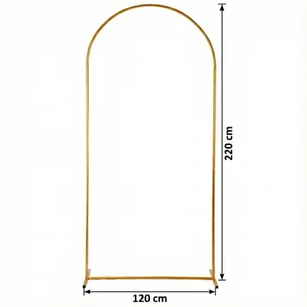 Stojak metalowy złoty ŁUK na balony i dekoracje 220x120cm Stojak metalowy złoty ŁUK na balony i dekoracje 220x120cm