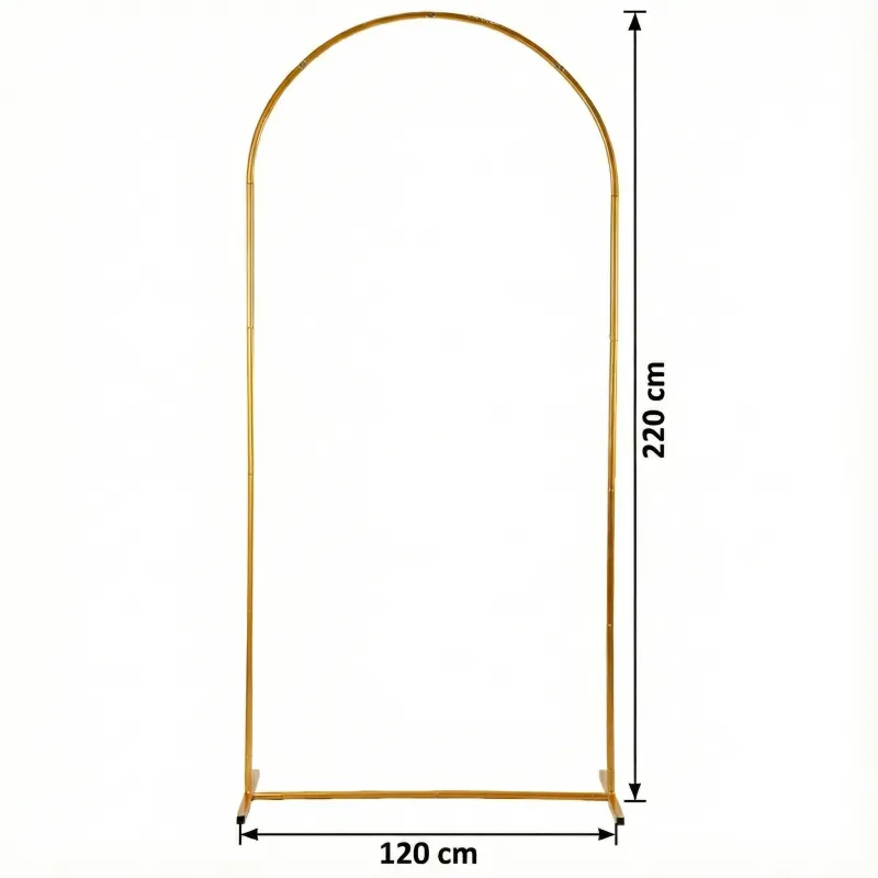 Stojak metalowy złoty ŁUK na balony i dekoracje 220x120cm Stojak metalowy złoty ŁUK na balony i dekoracje 220x120cm