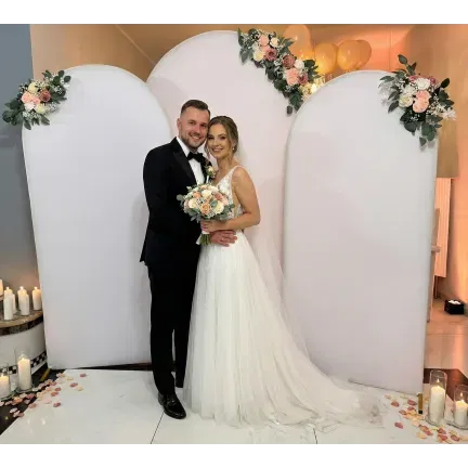 Stojak metalowy złoty ŁUK na balony i dekoracje 220x120cm Stojak metalowy złoty ŁUK na balony i dekoracje 220x120cm