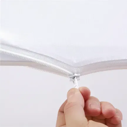 Pokrowiec biały materiał na stojak metalowy złoty ŁUK na balony i dekoracje 180x80cm