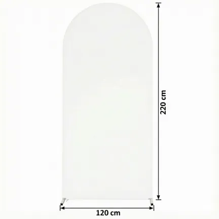 Pokrowiec biały materiał na stojak metalowy złoty ŁUK na balony i dekoracje 220x120cm Pokrowiec biały materiał na stojak metalowy złoty ŁUK na balony i dekoracje 220x120cm