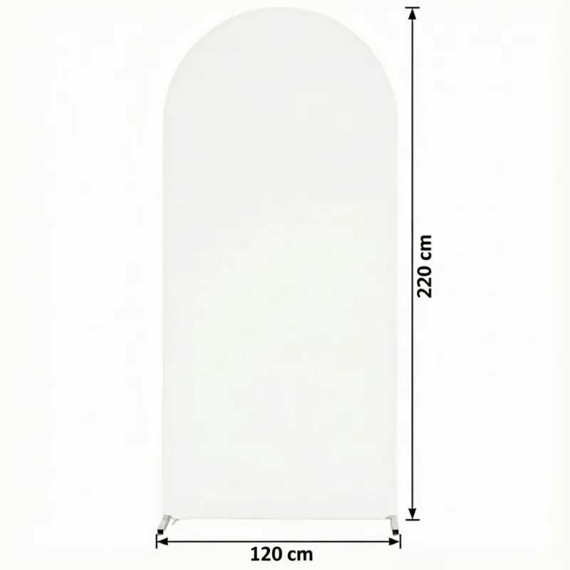 Pokrowiec biały materiał na stojak metalowy złoty ŁUK na balony i dekoracje 220x120cm Pokrowiec biały materiał na stojak metalowy złoty ŁUK na balony i dekoracje 220x120cm
