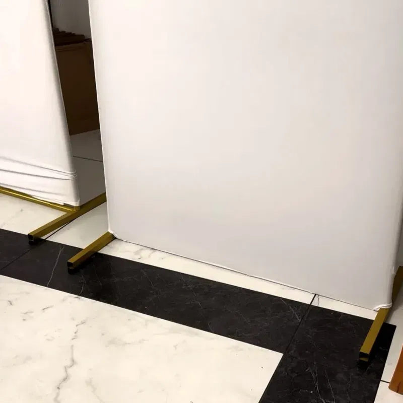 Pokrowiec biały materiał na stojak metalowy złoty ŁUK na balony i dekoracje 220x120cm Pokrowiec biały materiał na stojak metalowy złoty ŁUK na balony i dekoracje 220x120cm