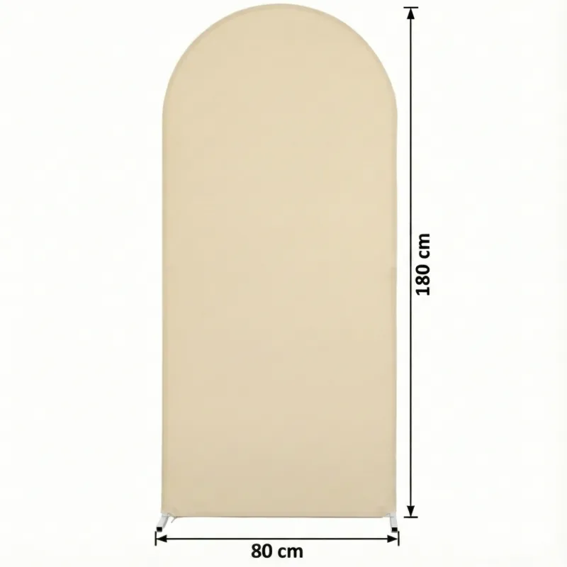 Pokrowiec beżowy szampański materiał na stojak metalowy złoty ŁUK na balony i dekoracje 180x80cm Pokrowiec beżowy szampański materiał na stojak metalowy złoty ŁUK na balony i dekoracje 180x80cm