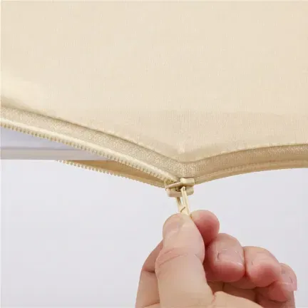 Pokrowiec beżowy szampański materiał na stojak metalowy złoty ŁUK na balony i dekoracje 220x120cm