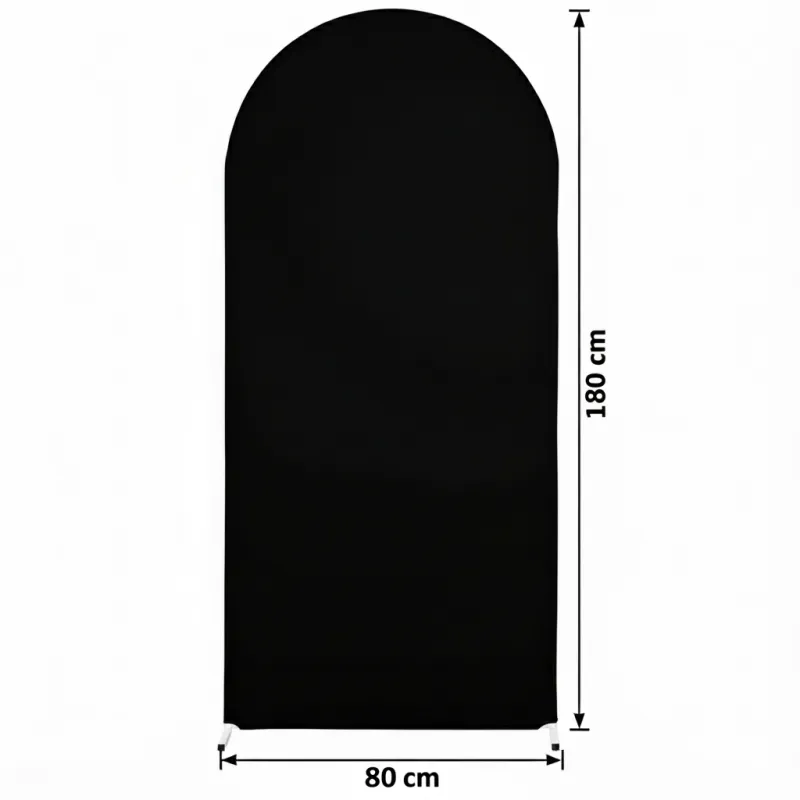 Pokrowiec czarny materiał na stojak metalowy złoty ŁUK na balony i dekoracje 180x80cm Pokrowiec czarny materiał na stojak metalowy złoty ŁUK na balony i dekoracje 180x80cm