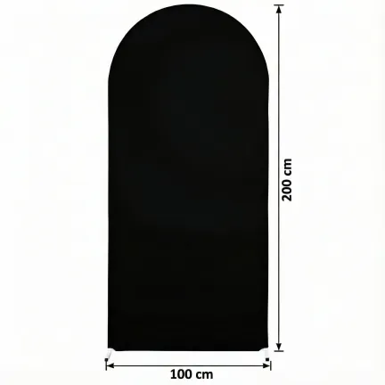 Pokrowiec czarny materiał na stojak metalowy złoty ŁUK na balony i dekoracje 200x100cm Pokrowiec czarny materiał na stojak metalowy złoty ŁUK na balony i dekoracje 200x100cm