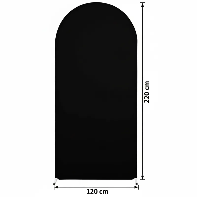 Pokrowiec czarny materiał na stojak metalowy złoty ŁUK na balony i dekoracje 220x120cm Pokrowiec czarny materiał na stojak metalowy złoty ŁUK na balony i dekoracje 220x120cm