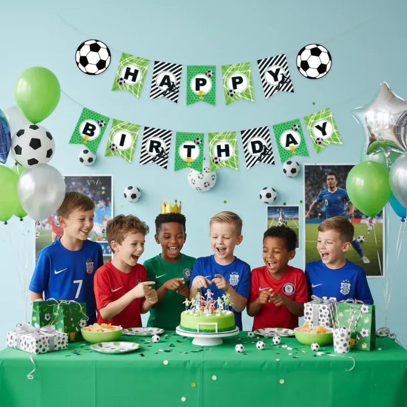 Baner Girlanda Urodzinowa Happy Birthday Piłkarska Baner Girlanda Urodzinowa Happy Birthday Piłkarska