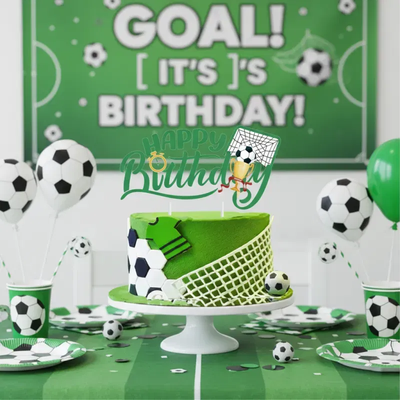 Topper dekoracja na TORT Happy Birthday PIŁKARSKI