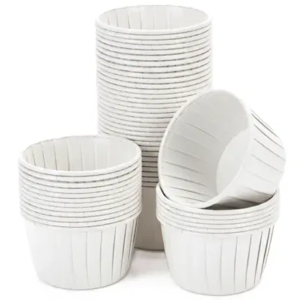 Papilotki do muffinek foremki do pieczenia babeczek papierowe białe 5x4cm 50 szt.