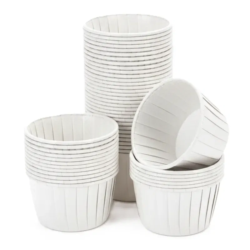 Papilotki do muffinek foremki do pieczenia babeczek papierowe białe 5x4cm 50 szt.