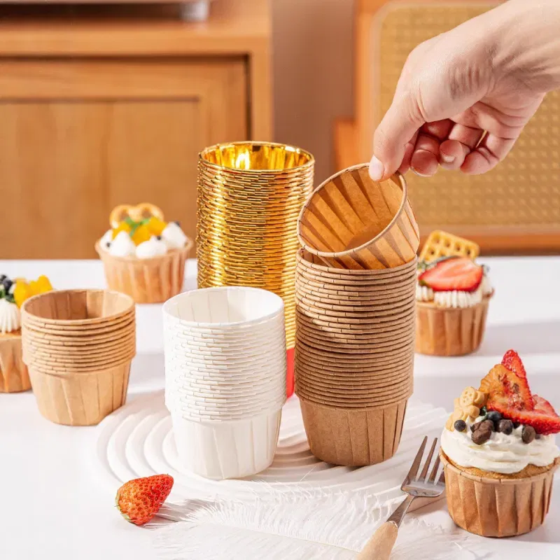 Papilotki do muffinek foremki do pieczenia babeczek papierowe białe 5x4cm 50 szt.