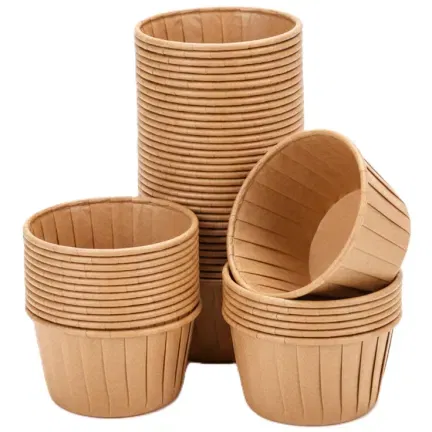 Papilotki do muffinek foremki do pieczenia babeczek papierowe brązowe 5x4cm 50 szt.