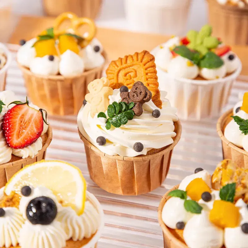 Papilotki do muffinek foremki do pieczenia babeczek papierowe brązowe 5x4cm 50 szt.