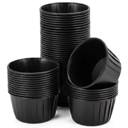 Papilotki do muffinek foremki do pieczenia babeczek papierowe czarne 5x4cm 50 szt.