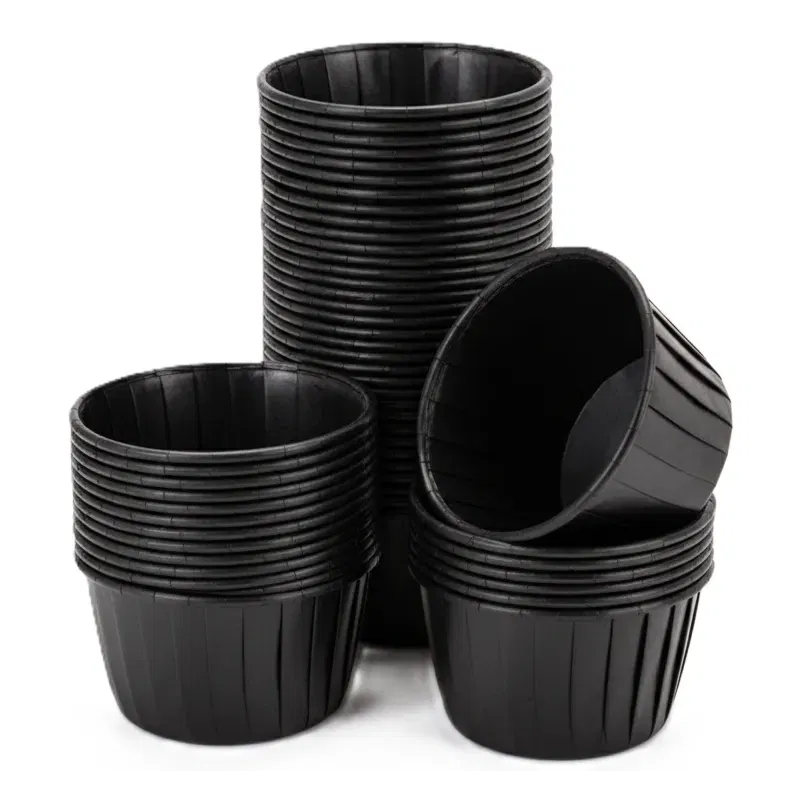 Papilotki do muffinek foremki do pieczenia babeczek papierowe czarne 5x4cm 50 szt.