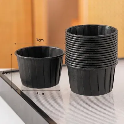 Papilotki do muffinek foremki do pieczenia babeczek papierowe czarne 5x4cm 50 szt.