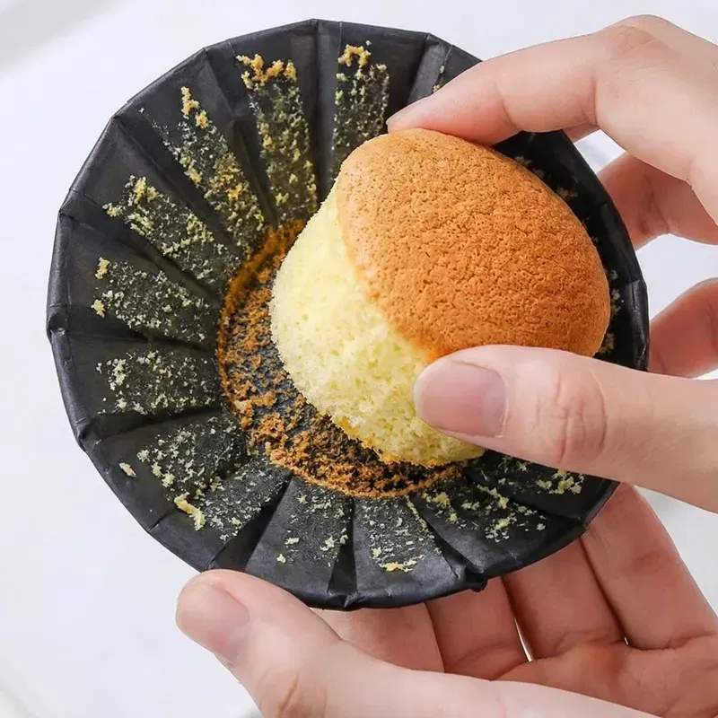 Papilotki do muffinek foremki do pieczenia babeczek papierowe czarne 5x4cm 50 szt.