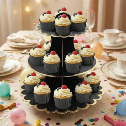 Papilotki do muffinek foremki do pieczenia babeczek papierowe czarne 5x4cm 50 szt.