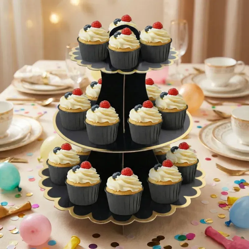 Papilotki do muffinek foremki do pieczenia babeczek papierowe czarne 5x4cm 50 szt.