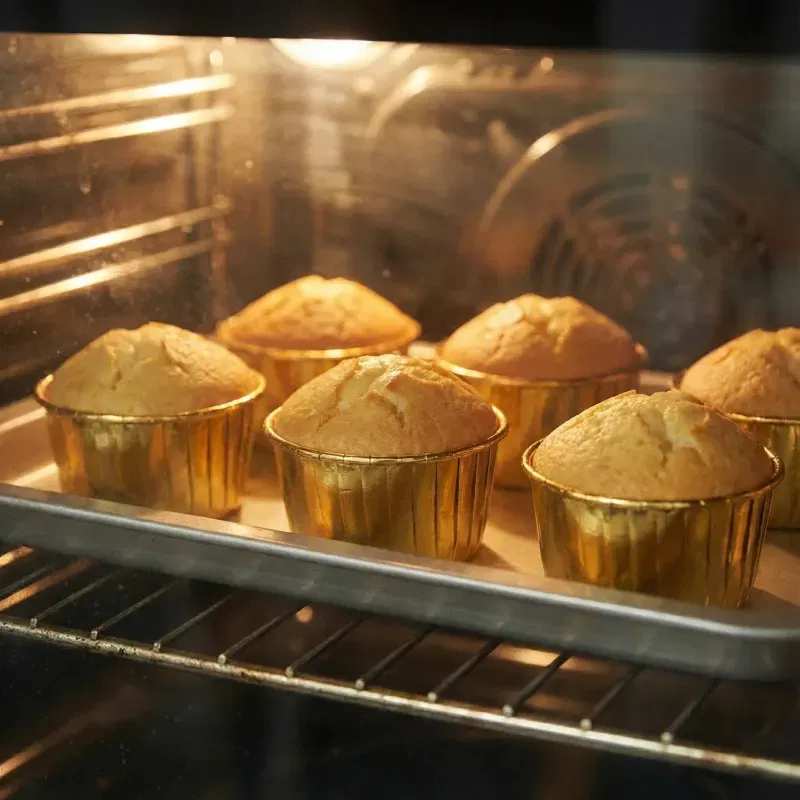 Papilotki do muffinek foremki do pieczenia babeczek papierowe złote metaliczne 5x4cm 50 szt.