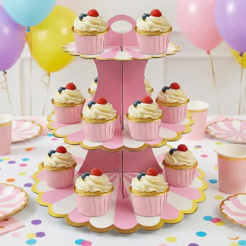 Papilotki do muffinek foremki do pieczenia babeczek papierowe różowo złote 5x4cm 50 szt.