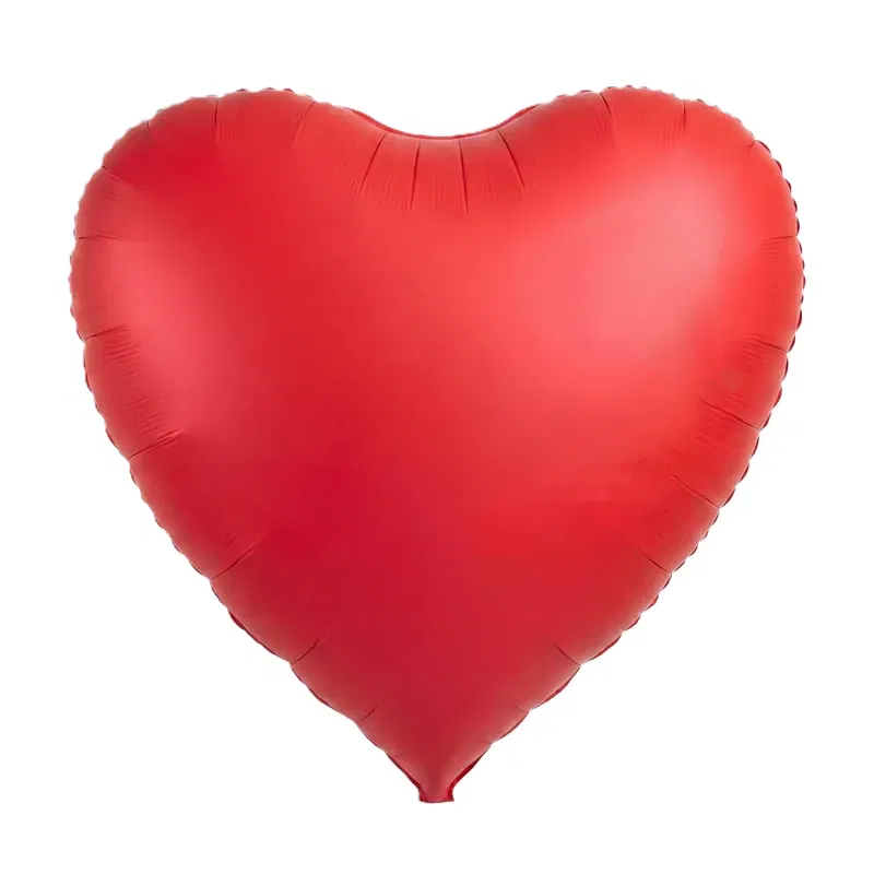 Balon foliowy SERCE czerwone matowe DUŻE 160x158cm
