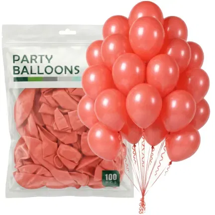 Balony PASTELOWE czerwone KORAL 12"/30cm 100 sztuk Balony PASTELOWE czerwone KORAL 12"/30cm 100 sztuk