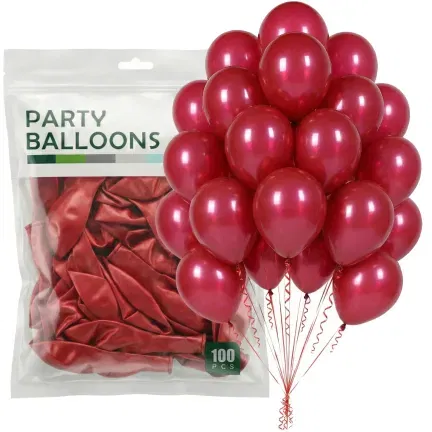 Balony PASTELOWE czerwone WINE 12"/30cm 100 sztuk Balony PASTELOWE czerwone WINE 12"/30cm 100 sztuk