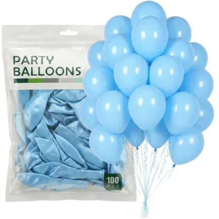 Balony PASTELOWE niebieskie BŁEKITNE 12"/30cm 100 sztuk