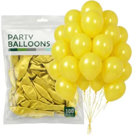 Balony PASTELOWE żółte 12"/30cm 100 sztuk