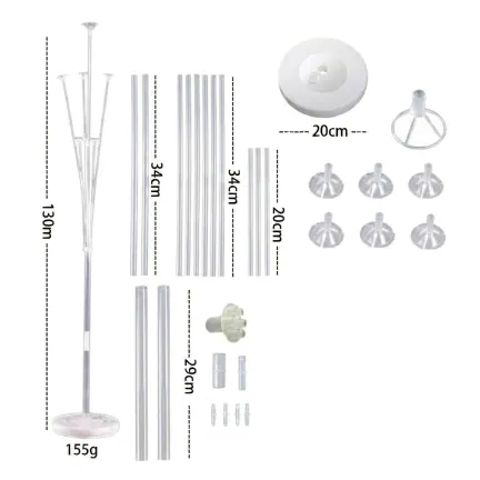 STOJAK NA BALONY Dekoracyjny Stelaż 130 cm