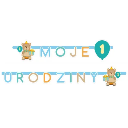  Girlanda "Moje 1 Urodziny" 1.9 m