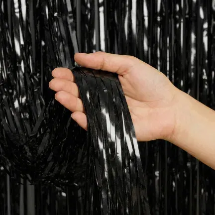 KURTYNA DEKORACYJNA Foliowa Czarna Black 100x200 cm