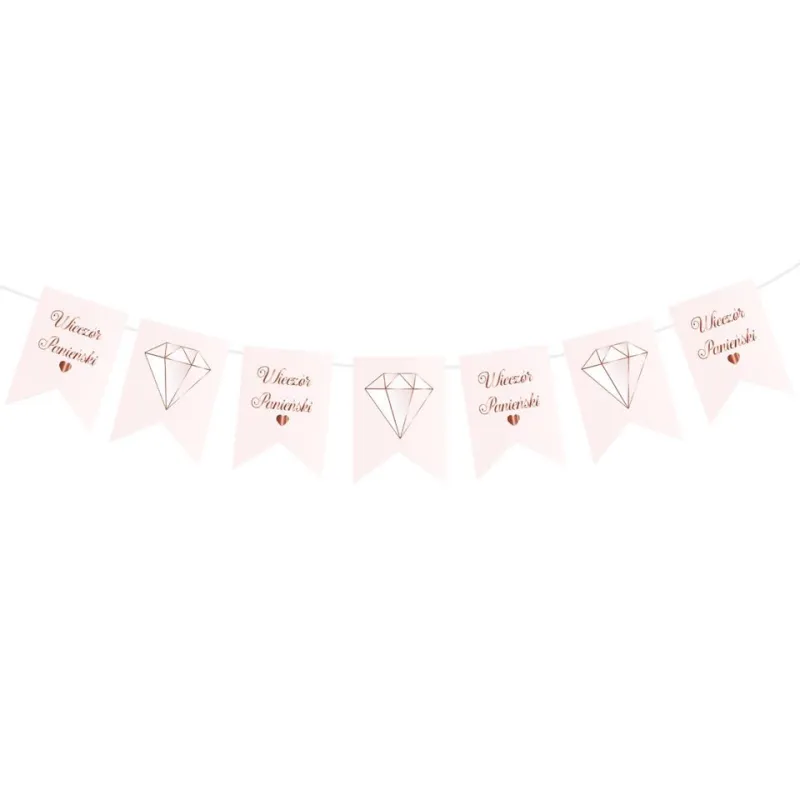 Baner Wieczór Panieński, różowy, 2,5m