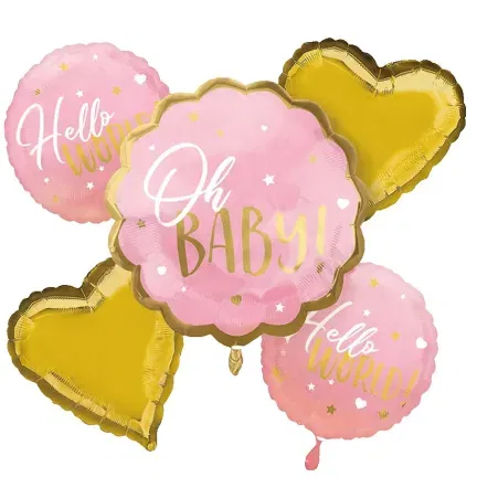 Zestaw balonów foliowych SERCA I LOVE YOU 9 szt.