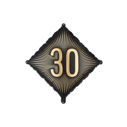 Balon foliowy Happy 50 Birthday, biały, nadruk goldenrose 18"
