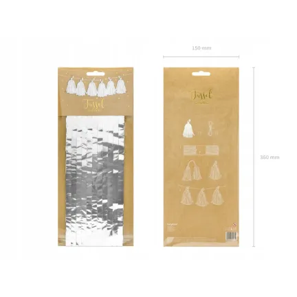 Girlanda frędzle, srebrny Girlanda frędzle, srebrny